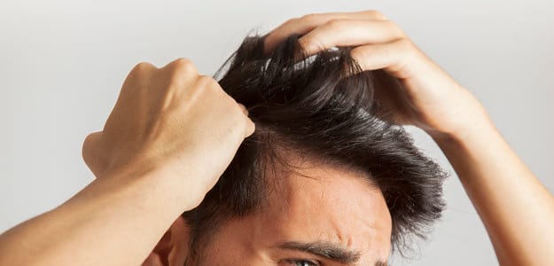 man with hair
